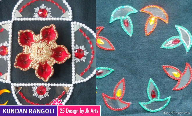 Kundan Rangoli Design by Jk Arts