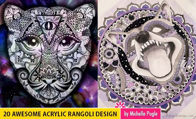 Acrylic Rangoli Design by Michelle Pugle