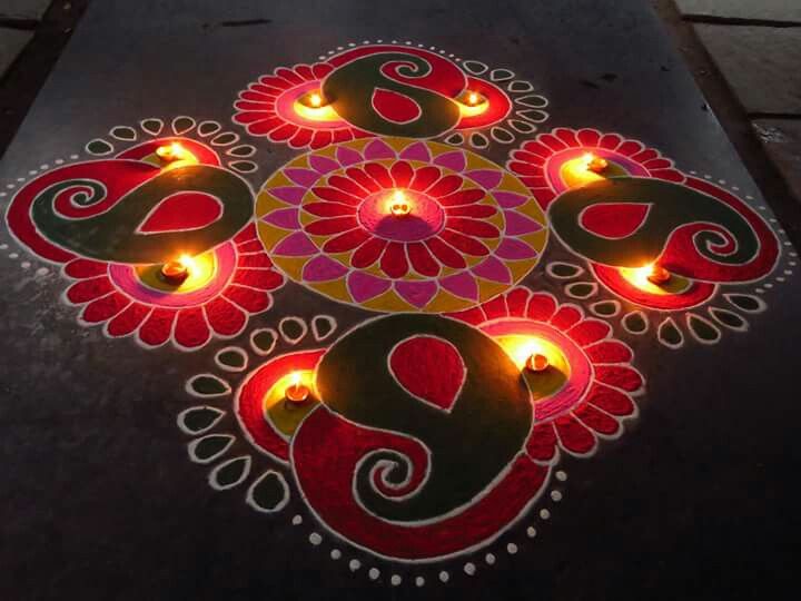 diwali rangoli design by kavitha nandani 11