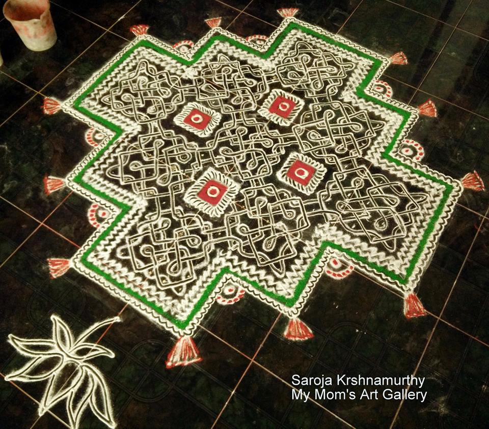 sikku kolam design by saroja krishnamoorthy 11