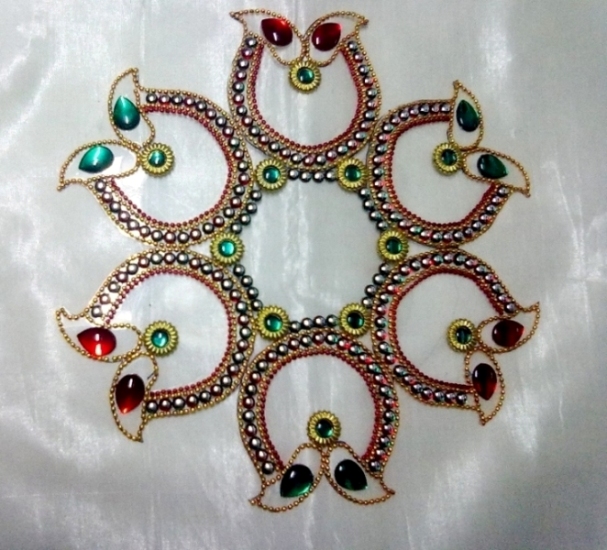kundan rangoli design by neeta 12