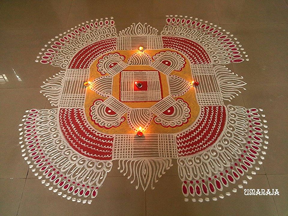 diwali kolam design by uma raja 14