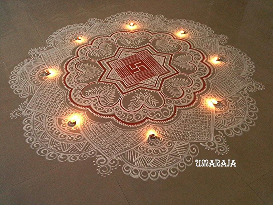 diwali kolam design by uma raja 16