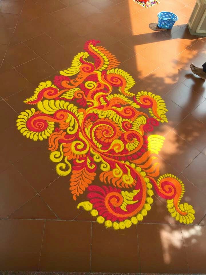 yellow mash kolam design 17