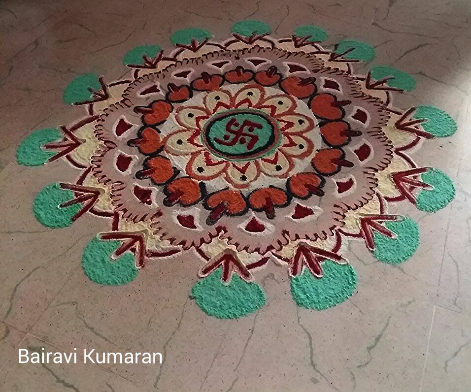 freehand rangoli design by bairavi kumaran 2