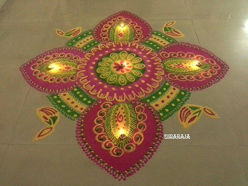 diwali kolam design by uma raja 3