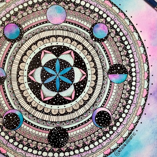 4 acrylic rangoli design by michelle pugle