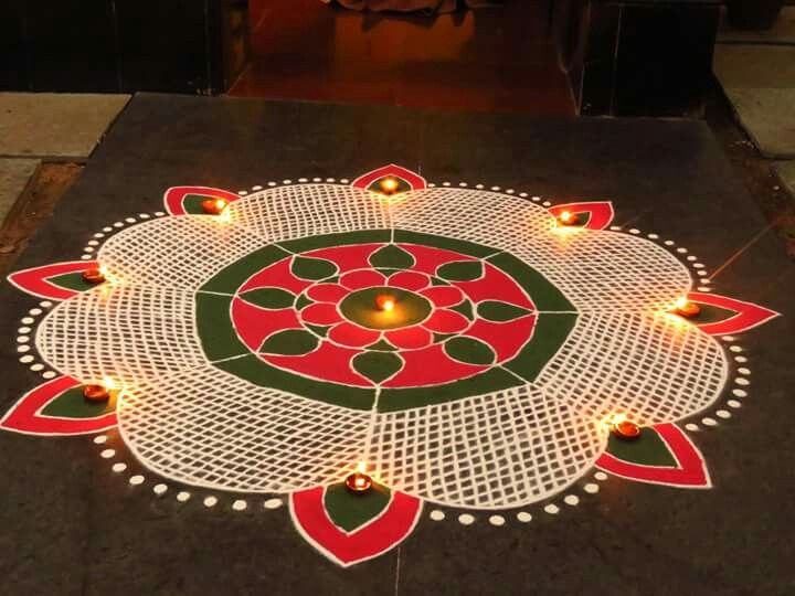 diwali rangoli design by kavitha nandani 5