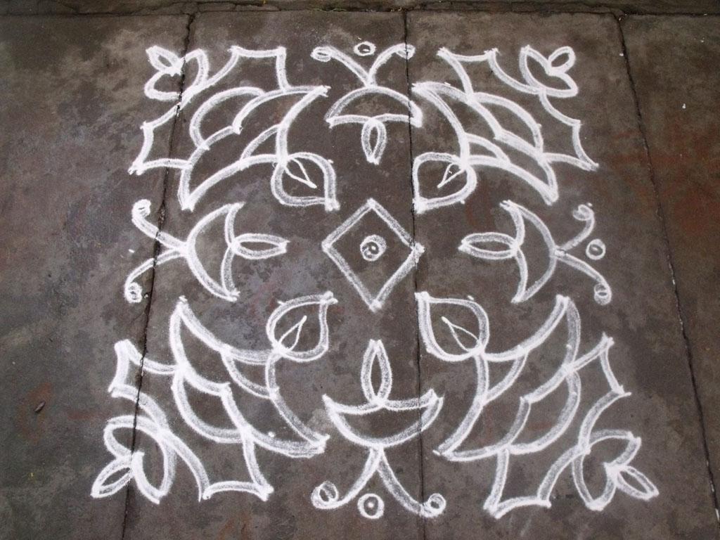 lamp pulli kolam by rathna 5