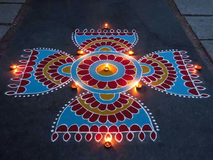 diwali rangoli design by kavitha nandani 6