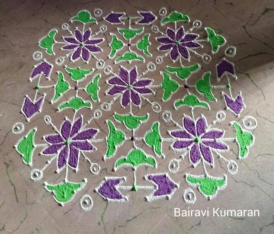 margali kolam design by bairavi kumaran 7