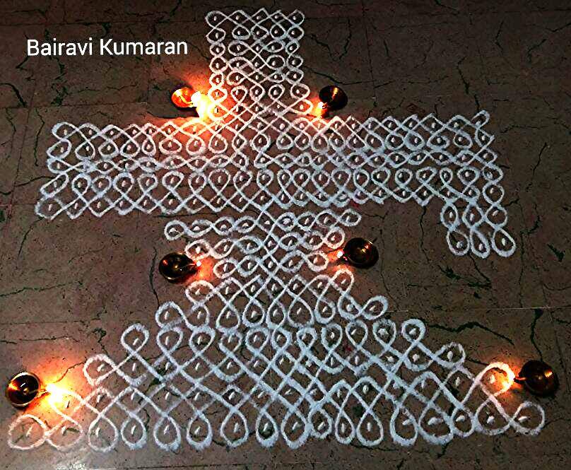 sikku kolam design by bairavi kumaran 7