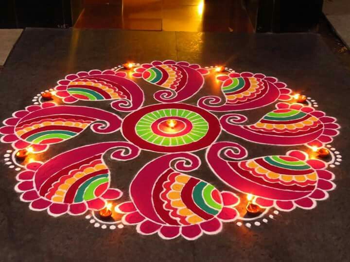 diwali rangoli design by kavitha nandani 8