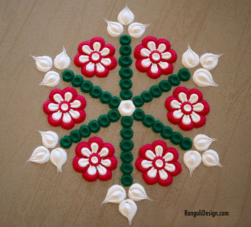 easy rangoli design kids 14