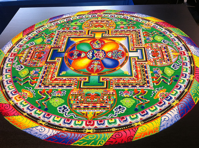 tibetan sand painting rangoli design 1