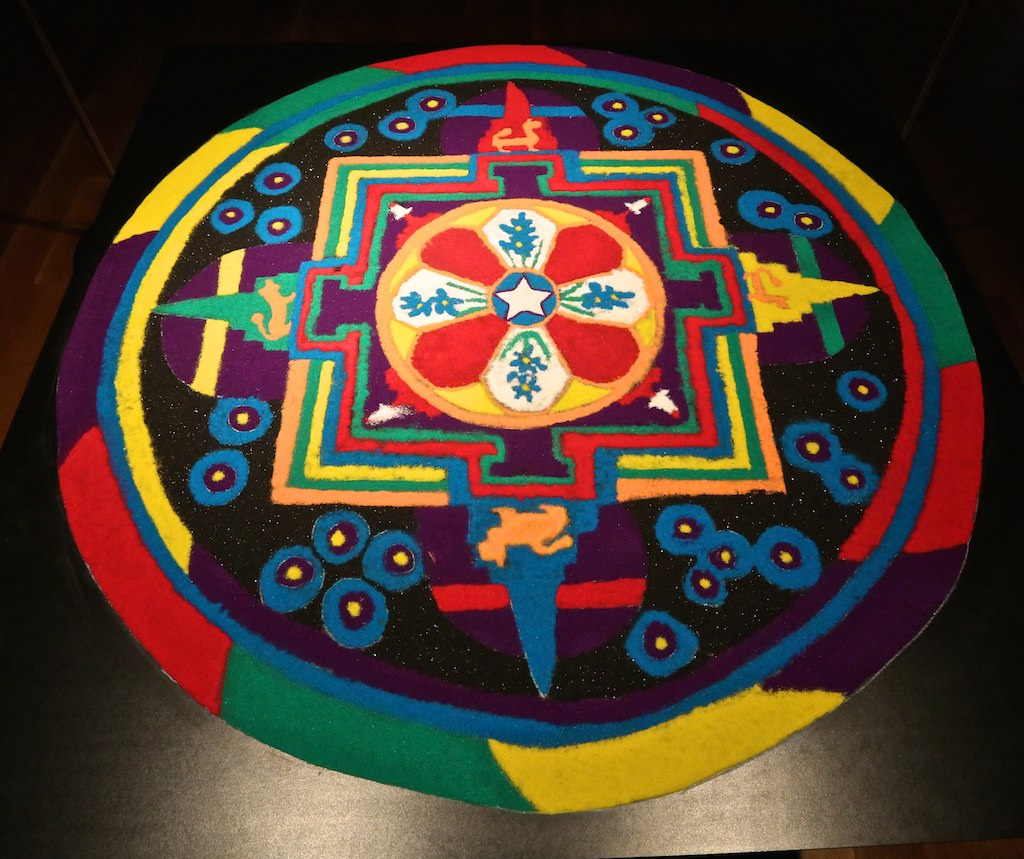 tibetan sand painting rangoli design by bill jacomet 11
