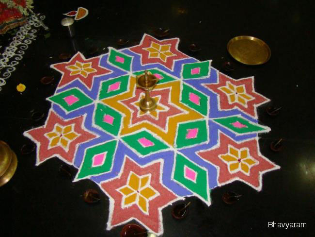 dotted kolam by bhavyaram 12