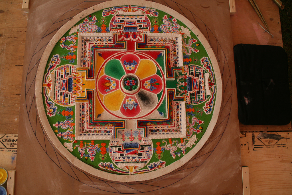 tibetan sand painting rangoli design by bunny safari 12