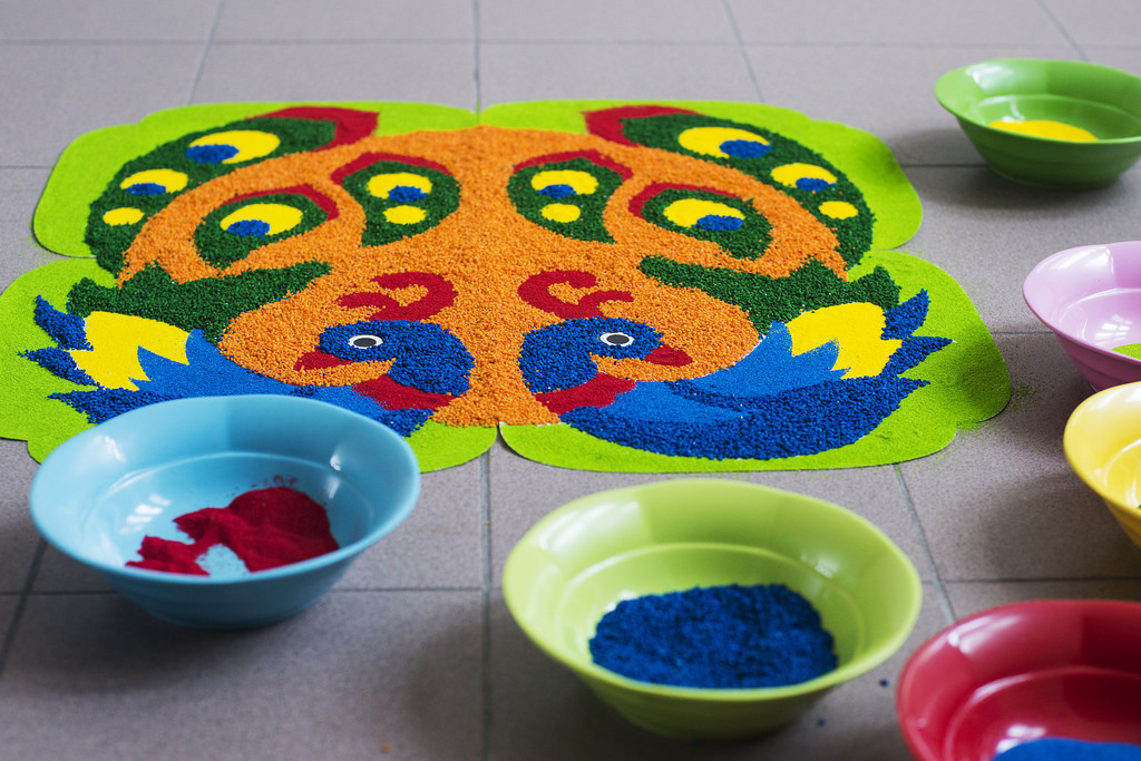 peacock rangoli design by the shutter happy baker 13
