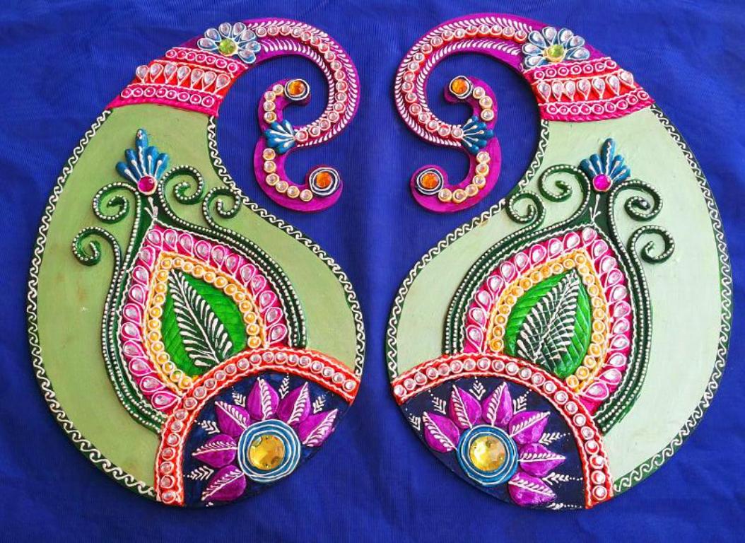 wooden rangoli design by dhanicreations 13