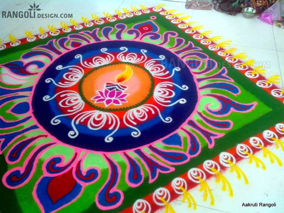 diwali rangoli design by aakruti 15