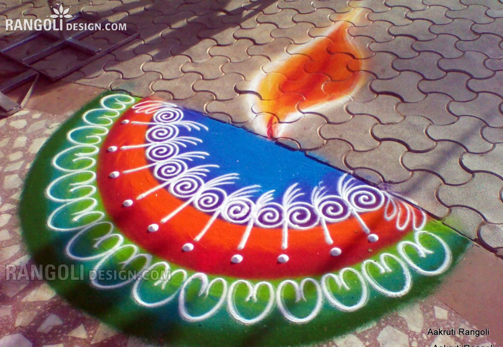 diwali rangoli design by aakruti 16
