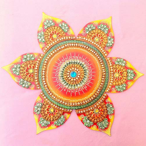 wooden rangoli design 16