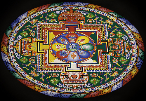 tibetan sand painting rangoli design 2