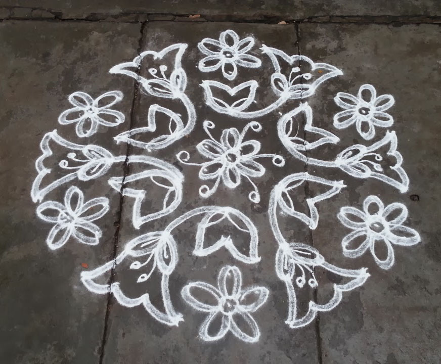 dotted kolam by rathna 23