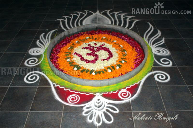 hindu rangoli design by aakruti 24
