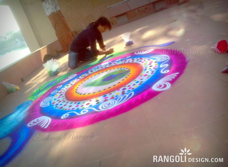beautiful rangoli design by aakruti 25