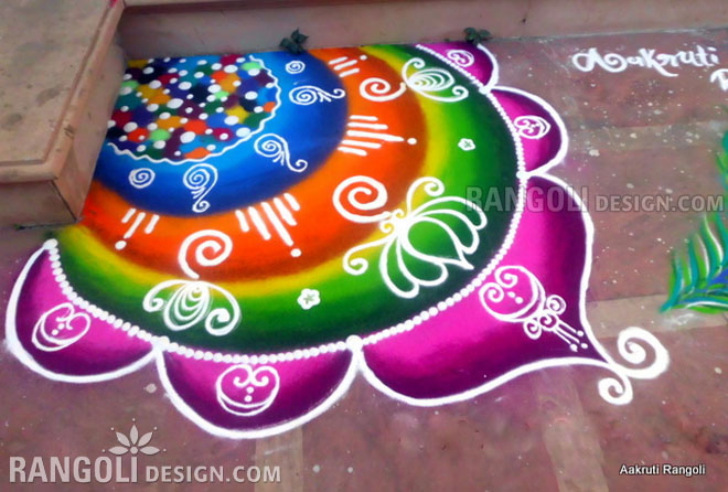 easy rangoli design for diwali by aakruti 3