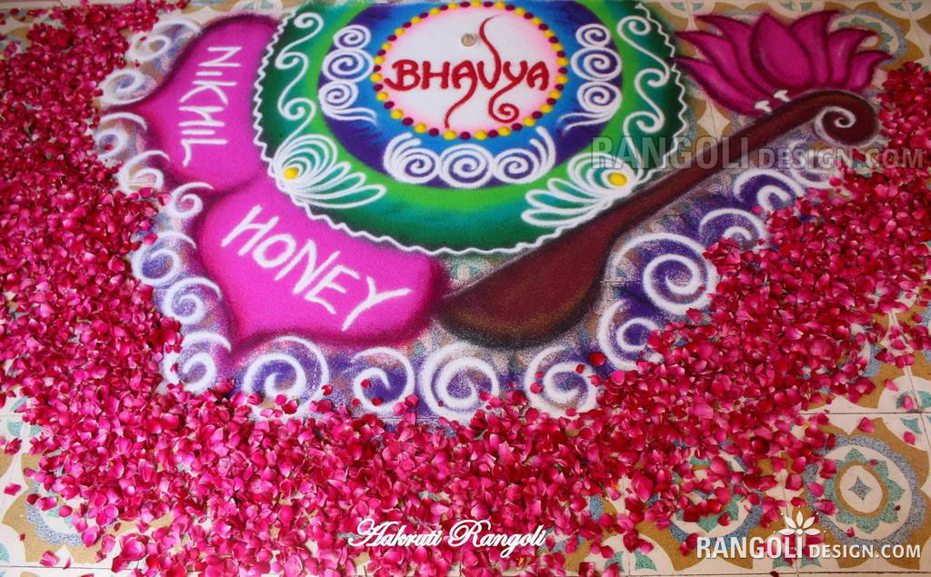 wedding rangoli design by aakruti 31