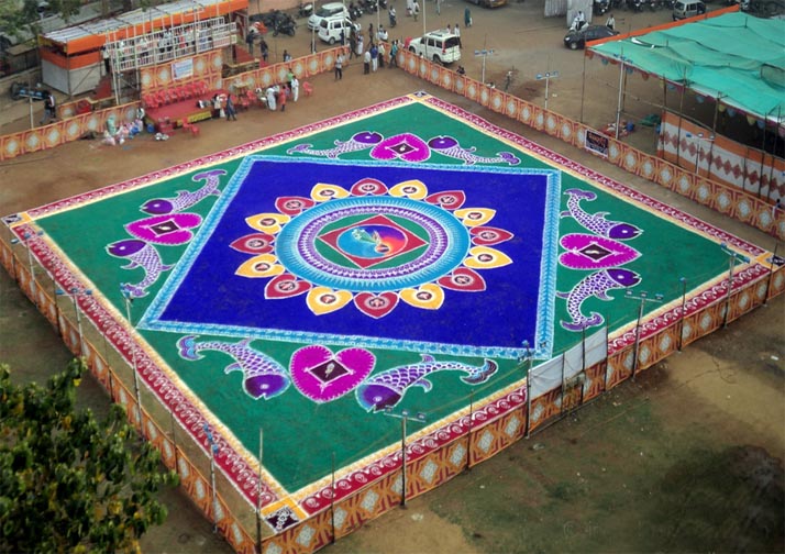 gudi padwa frstival rangoli design 5
