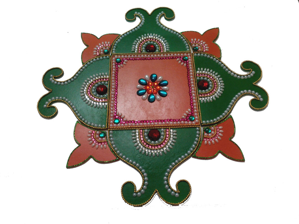 wooden rangoli design 5