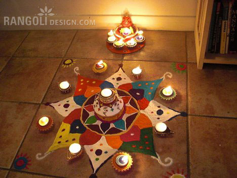 easy rangoli design for diwali 6