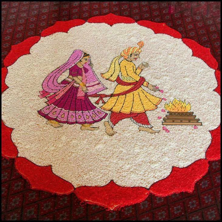 wedding pulses rangoli design 6