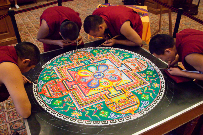 tibetan sand painting rangoli design 7
