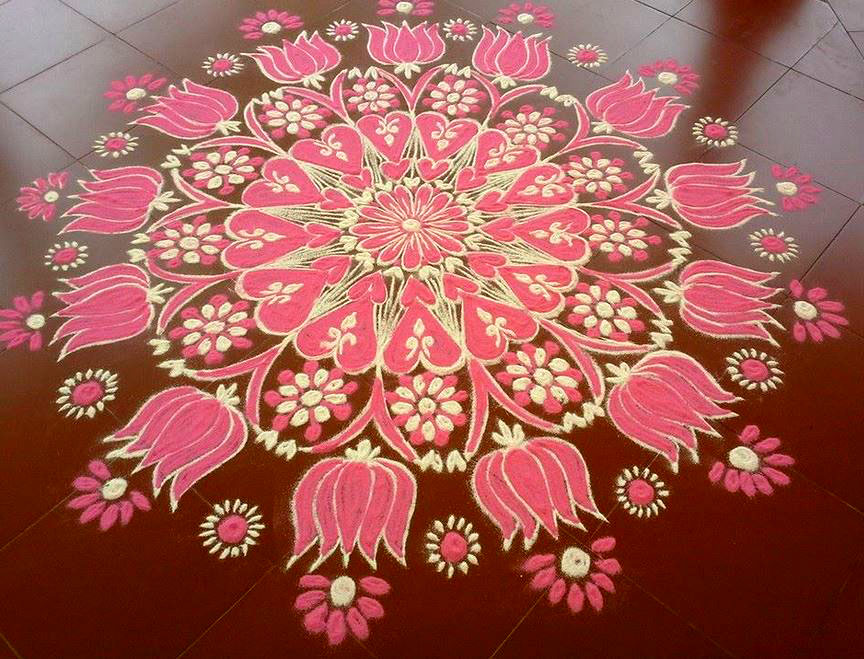 festival rangoli design by mash 9