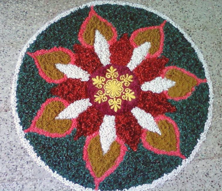 pulses rangoli design 9