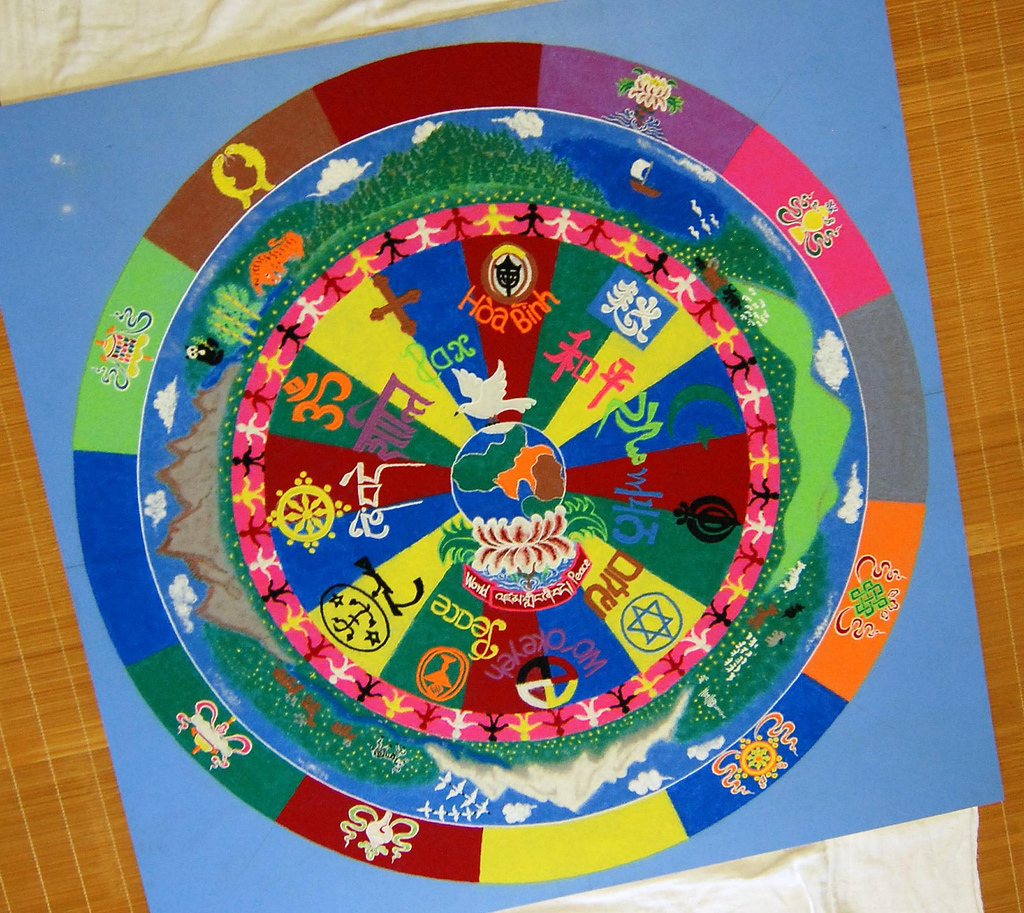 tibetan sand painting rangoli design by donald vish 9