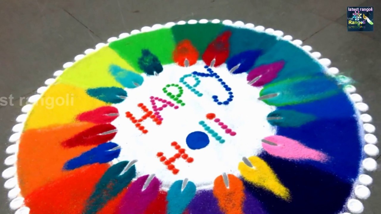 10 round rangoli design holi festival
