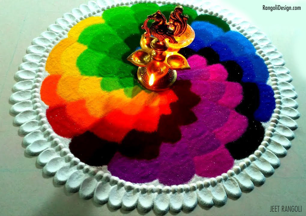 3 rangoli design colors holi