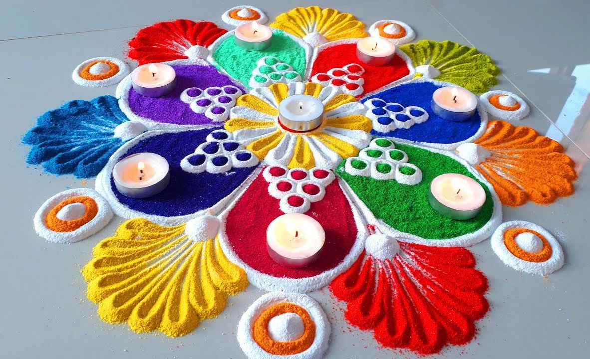 holi festival rangoli design 16