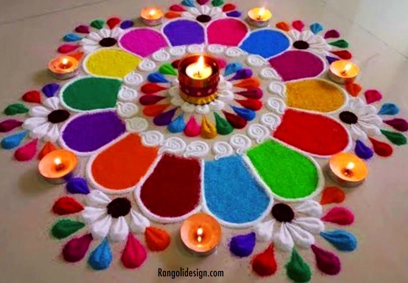 colourful rangoli design holi 6
