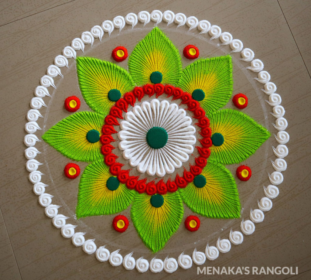 sanskar bharthi rangoli design petals by menaka