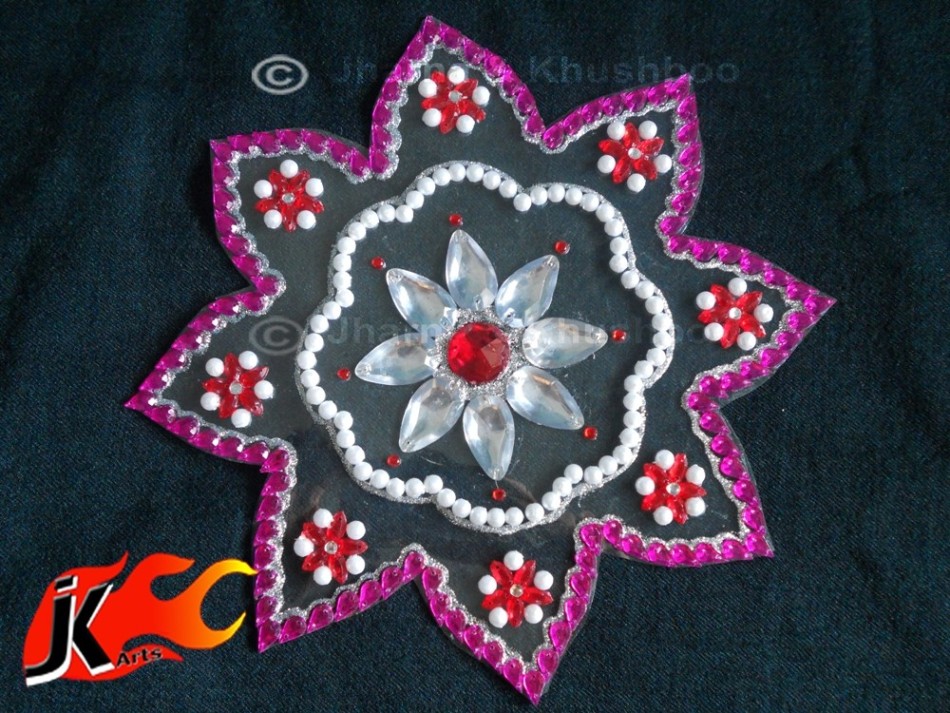 kundan rangoli design by jk arts 1