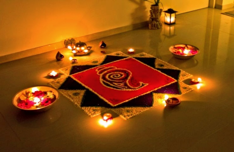beautiful light rangoli design