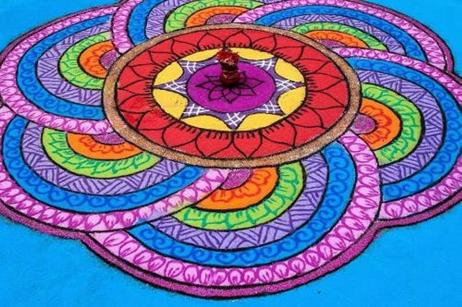 simple rangoli design 13