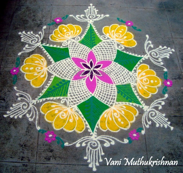 rangoli design by vani muthukrishnan 3